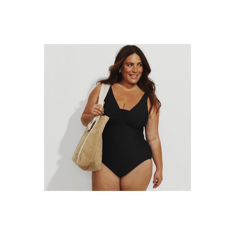 Long Grecian V-neck Slender Swimsuit, Women, size: 10, regular,