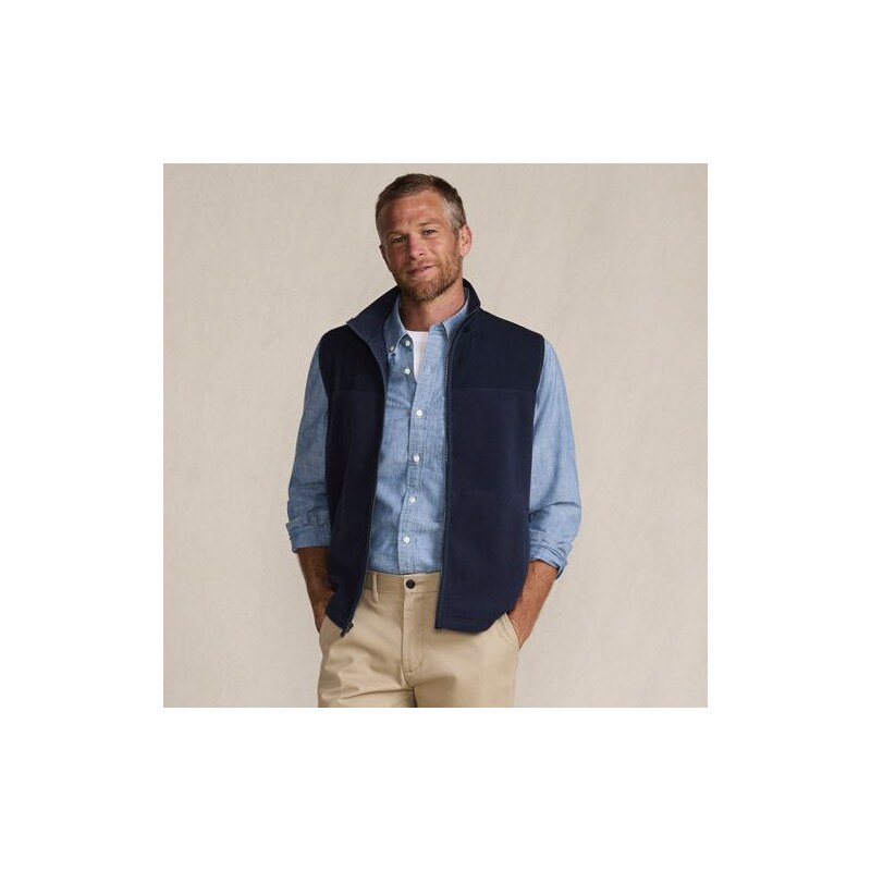 Anyweather Water Repellent Fleece Mixed Media Gilet, Men, size: