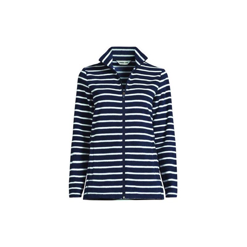 Anyweather Fleece Jacket, Print, Women, size: 20-22, plus, Blue, 115261742