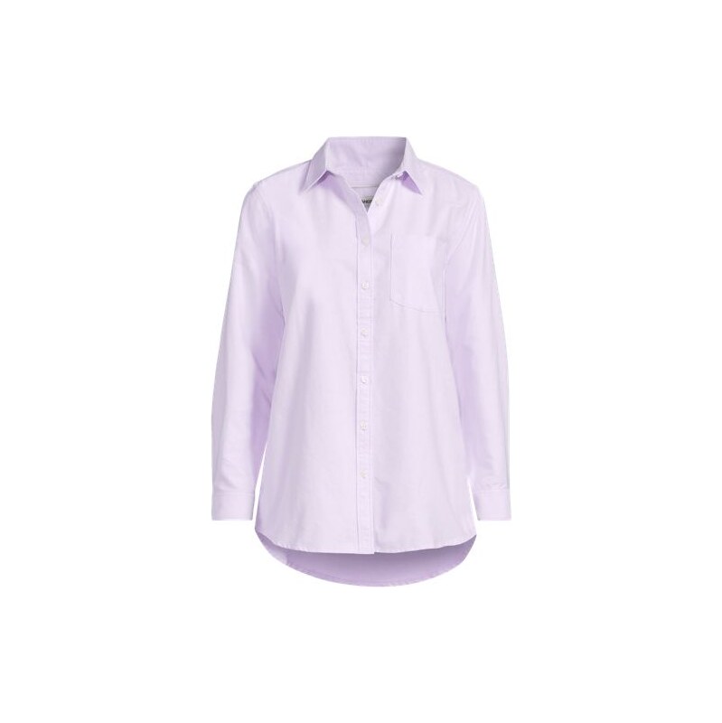 Cotton Oxford Shirt, Women, size: M, regular, Purple, Cotton, by
