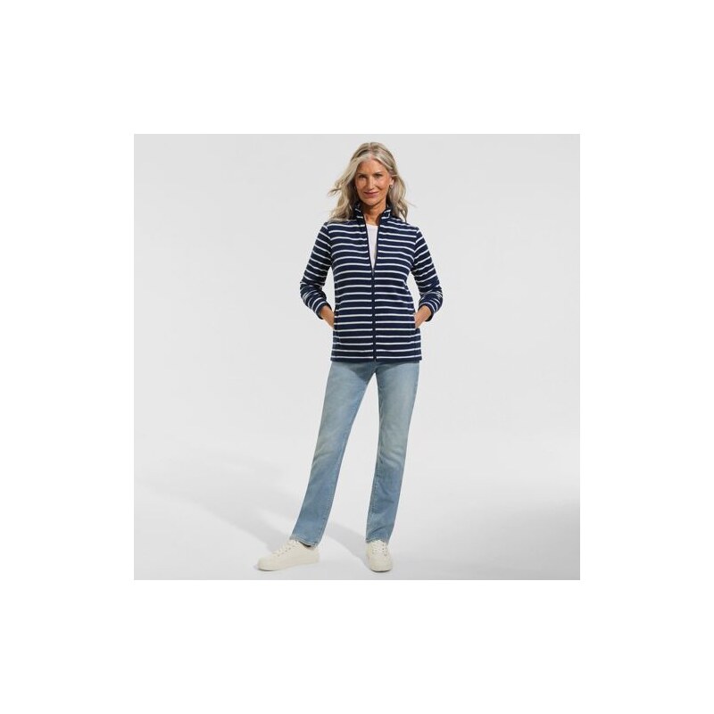 Anyweather Fleece Jacket, Print, Women, size: L, petite, Blue,
