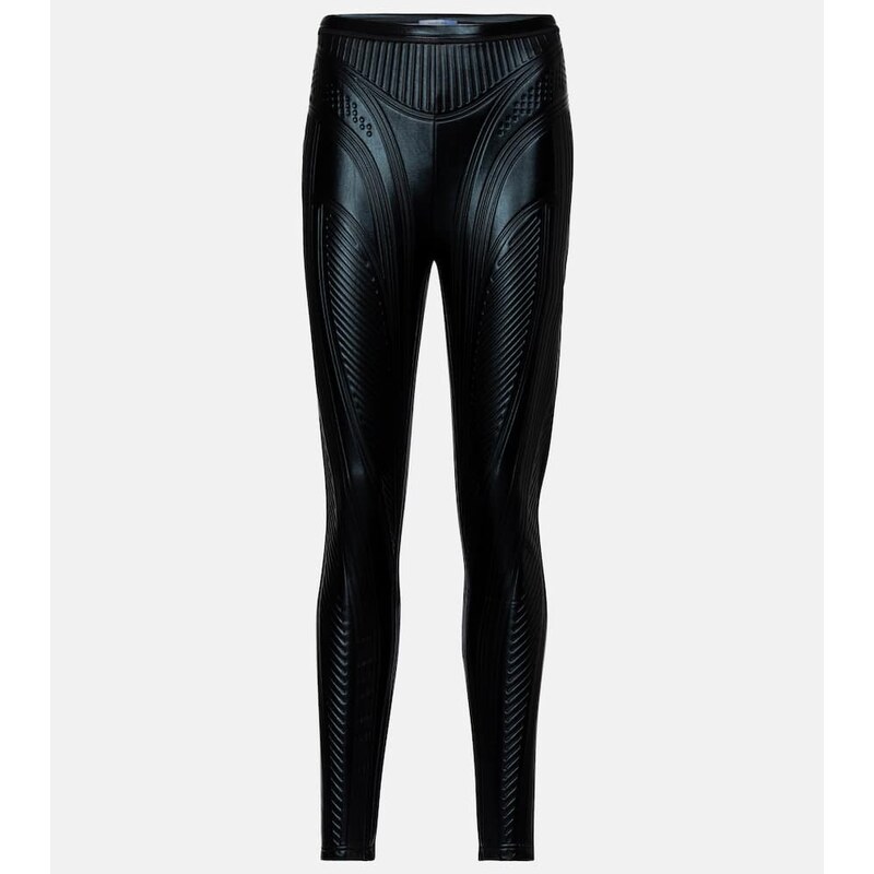 Mugler Embossed scuba leggings