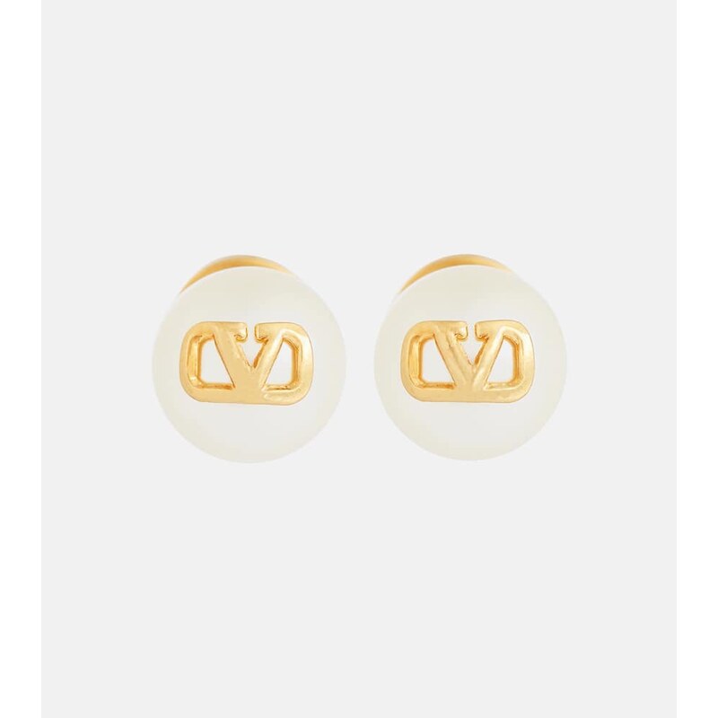 Valentino VLogo faux pearl earrings