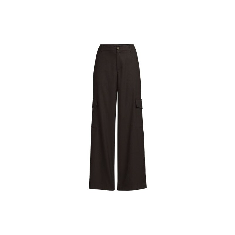 Wide Leg Brushed Twill Cargo Trousers, Women, size: S, regular,