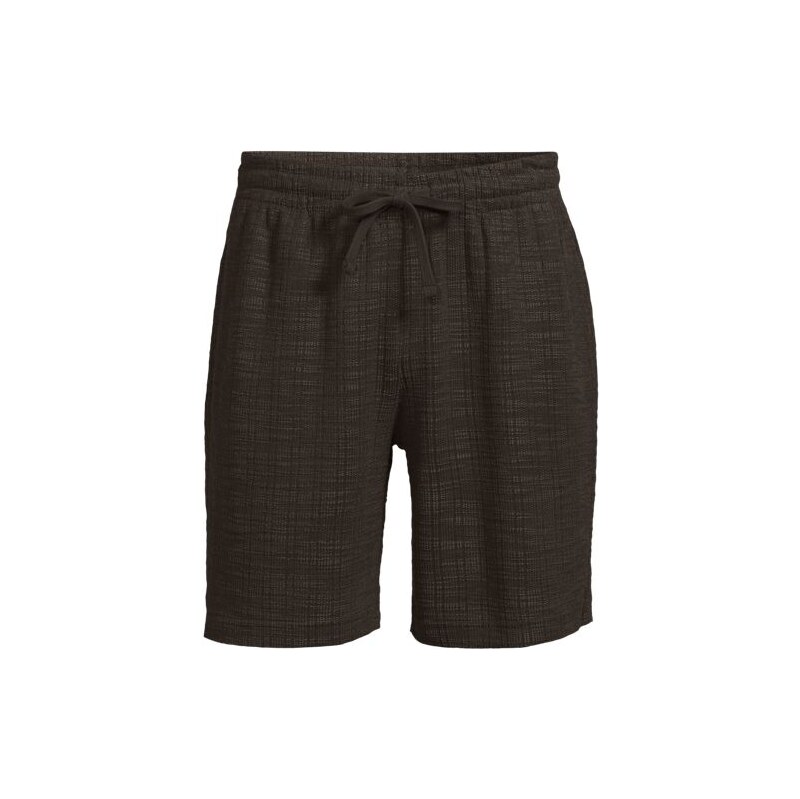 Textured Pull-on Shorts, Men, size: M, regular, Brown, Cotton