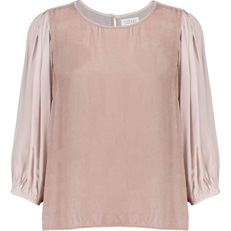 Velvet Elise velvet and silk blouse