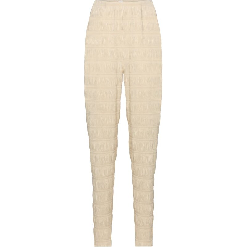 Toteme Smocked high-rise slim pants