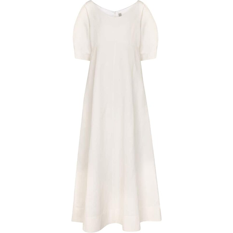 Toteme Linen and cotton-blend midi dress