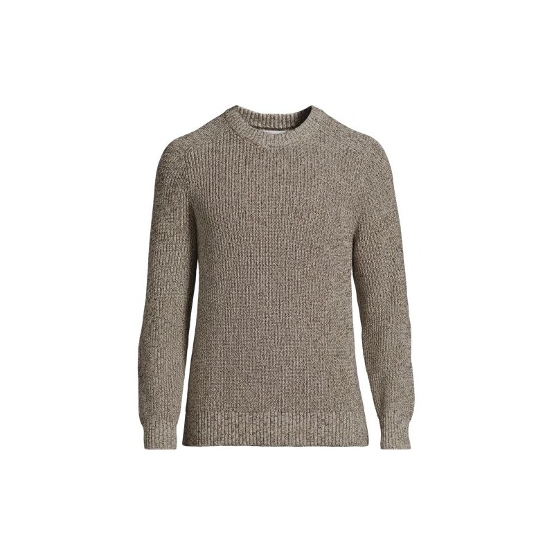 Marled Crew Neck Drifter Jumper, Men, size: S, regular, Brown,
