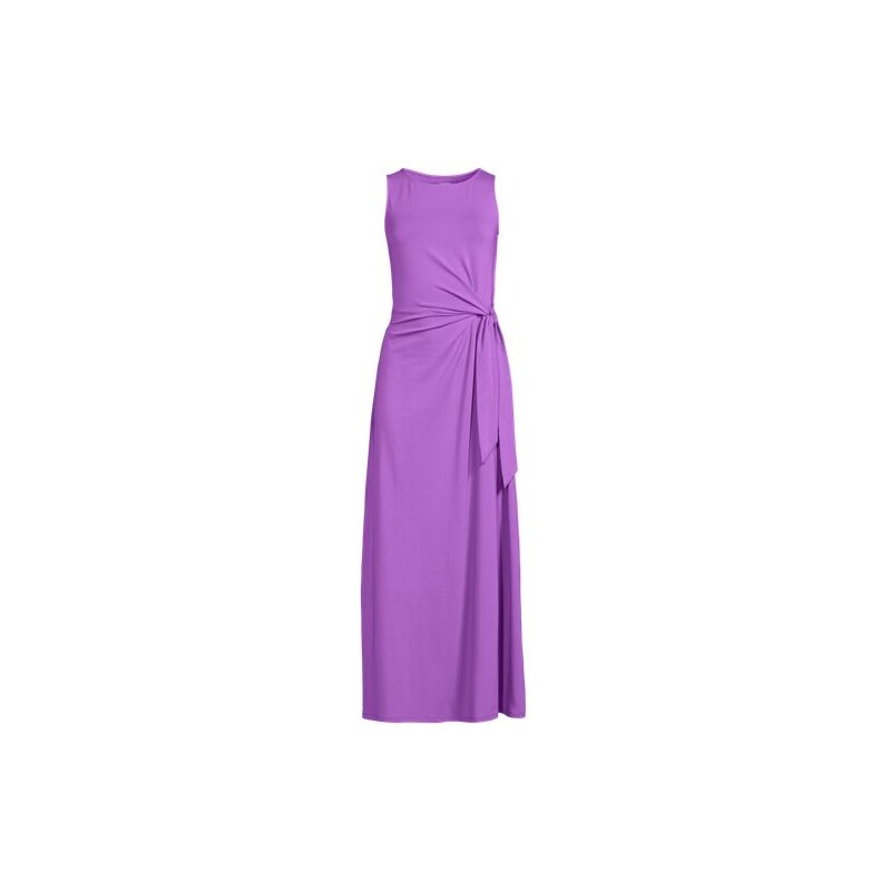 Sleeveless Jersey Tie Waist Maxi Dress, Women, size: L, regular,