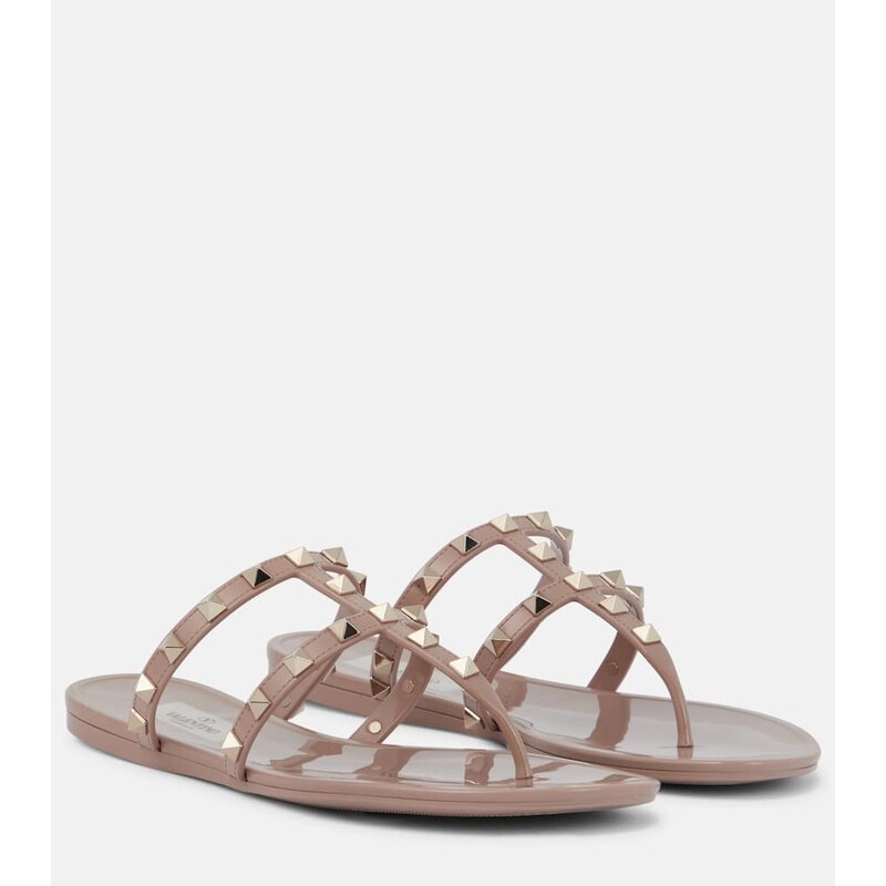 Valentino Garavani Rockstud PVC thong sandals
