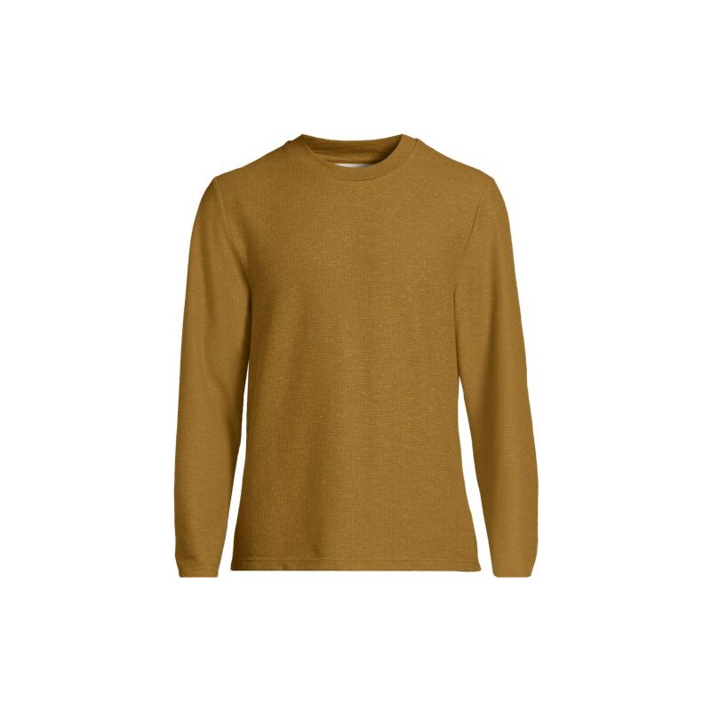 Soft Ease Linen Blend Waffle Knit Crew Neck Top, Men, size: S,