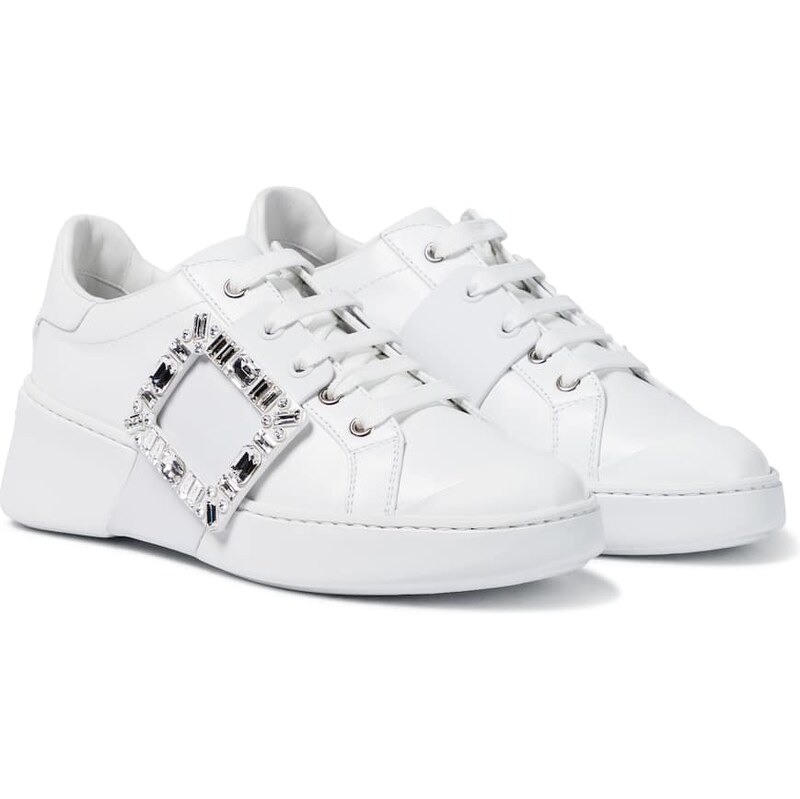 Roger Vivier Viv Skate Strass leather sneakers
