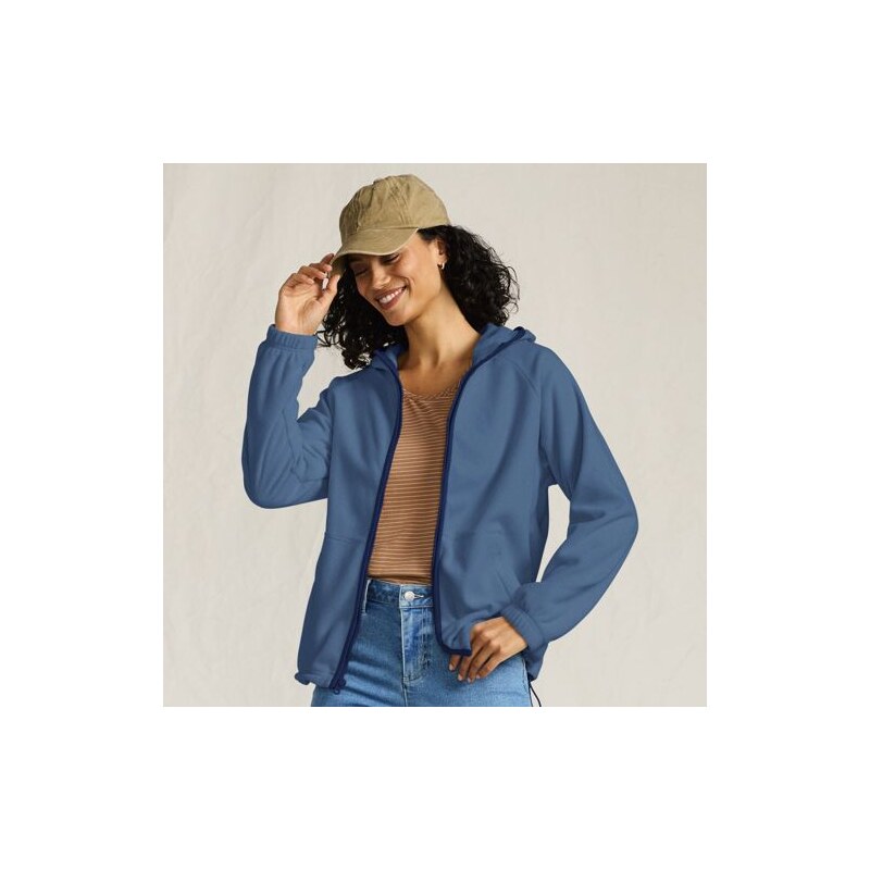 Anyweather Water Repellent Hooded Fleece Jacket, Women, size: 10-12, 114041879