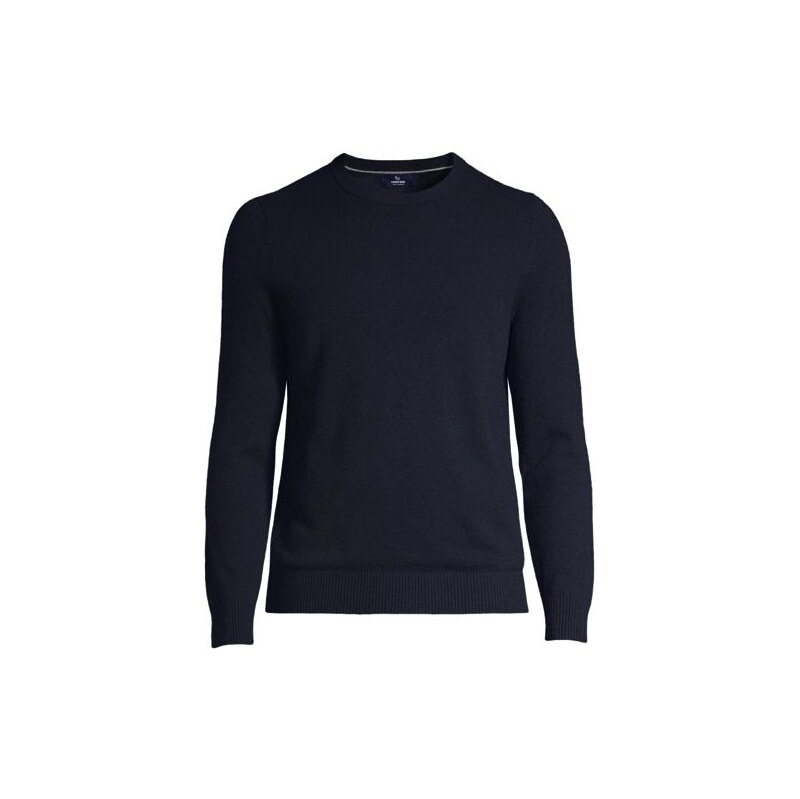Crew Neck Cashmere Jumper, Men, size: M, regular, Blue, Cashmere