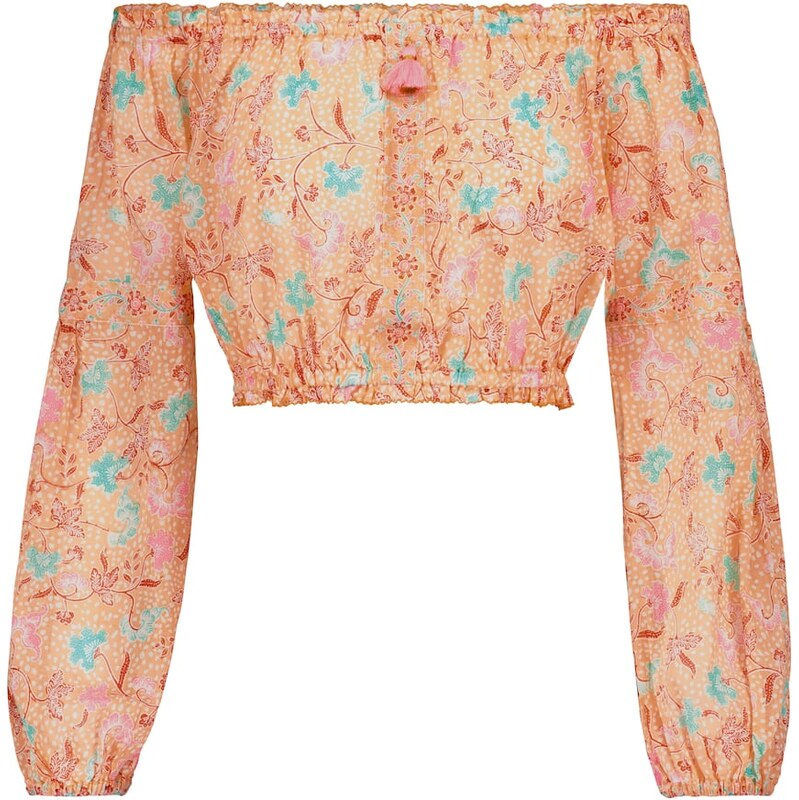 Poupette St Barth Rachel printed cotton crop top