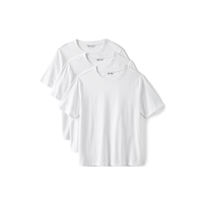 Pure Cotton Crew Neck T-Shirts - 3 Pack, Women, size: 20-22, plus, 115262103