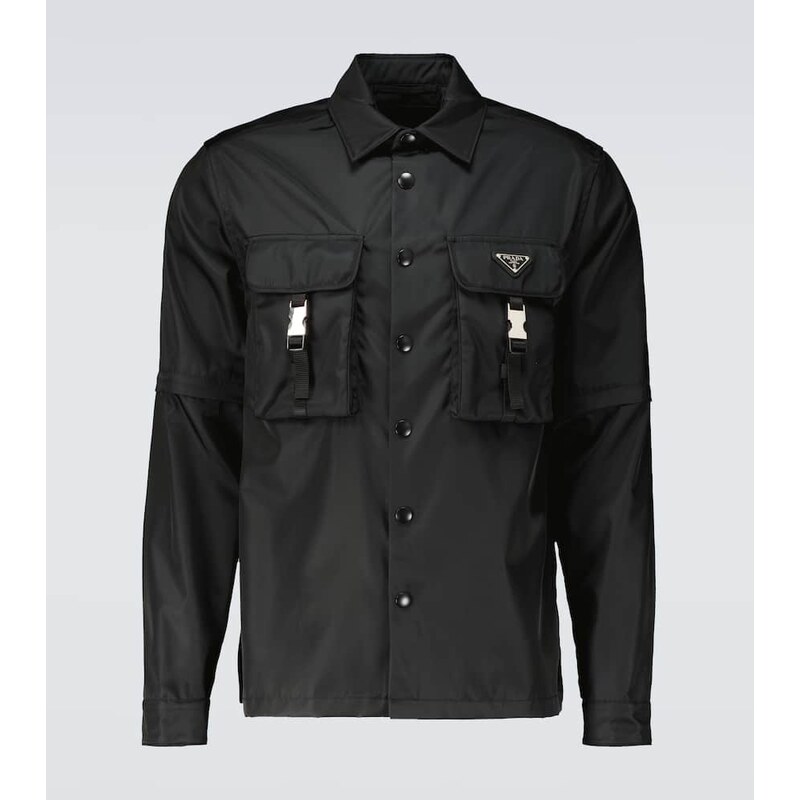 Prada Re-Nylon košile v barvě Nero