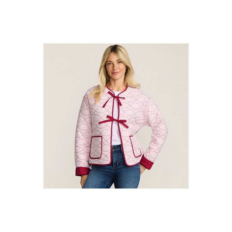 Lands End Lulu Guinness Lip Quilted Jacket, Women, size: S,