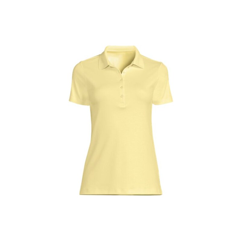 Short Sleeve Supima Polo Shirt, Women, size: XS, regular, Yellow