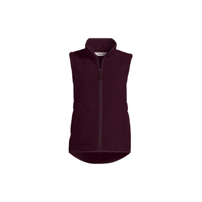 Borg Gilet, Women, size: XS, petite, Red, Polyester, by Lands