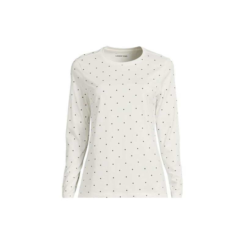 Supima Long Sleeve Crew Neck T-shirt, Women, size: S, petite,