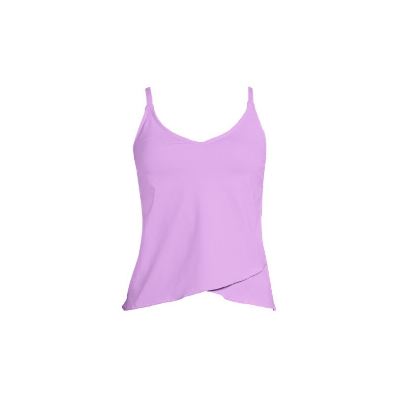 Tulip Hem Tankini Top, Women, size: 1X, plus, Purple, Nylon
