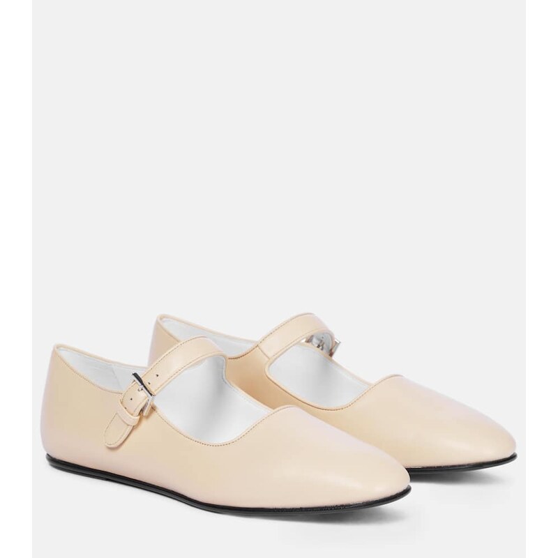The Row Ava leather ballet flats