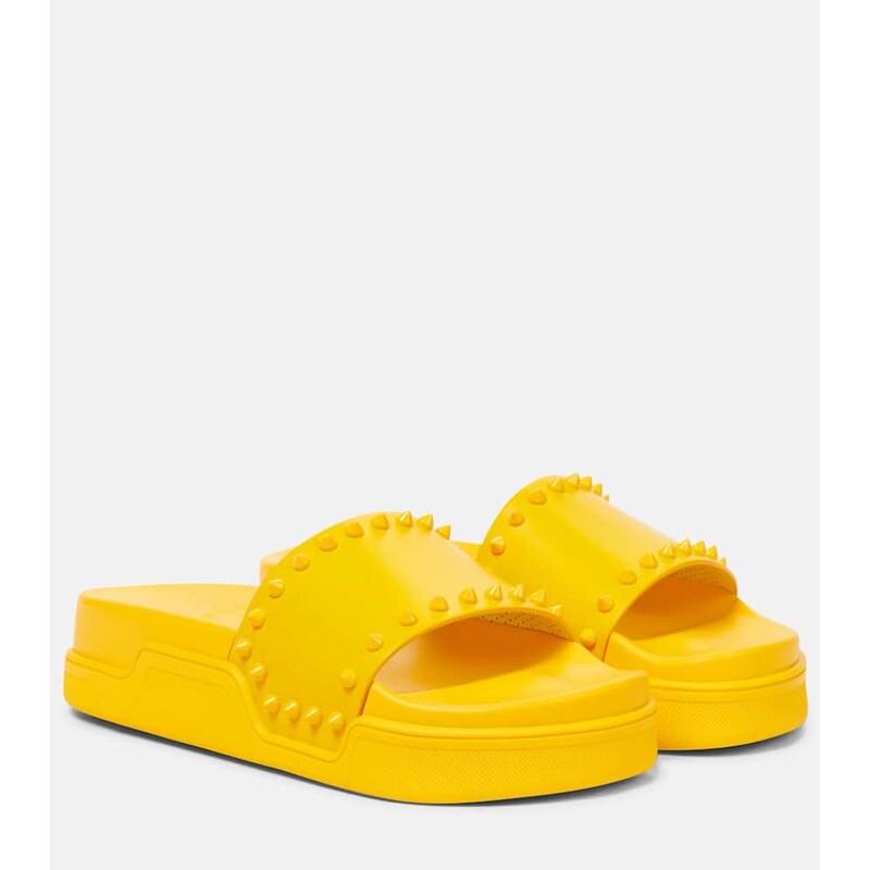 Christian Louboutin Pool Stud embellished slides