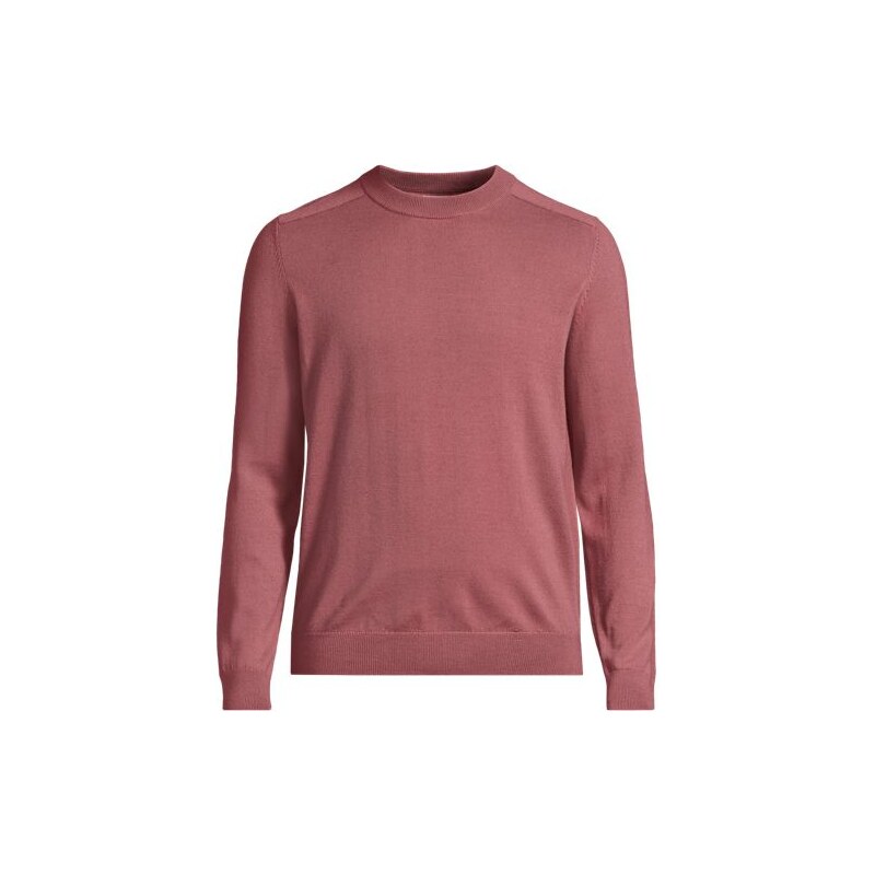 Pure Merino Wool Crew Neck Jumper, Men, size: M, regular, Red,