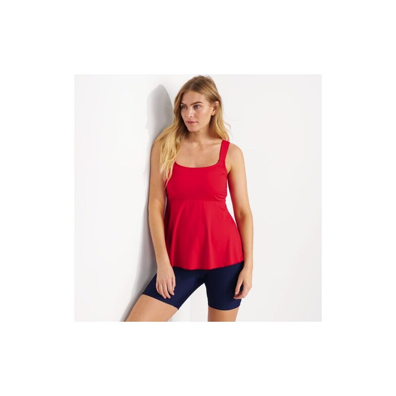 Flutter Tankini Top, Women, size: 10 12, regular, Red, Spandex/Poly 113265838