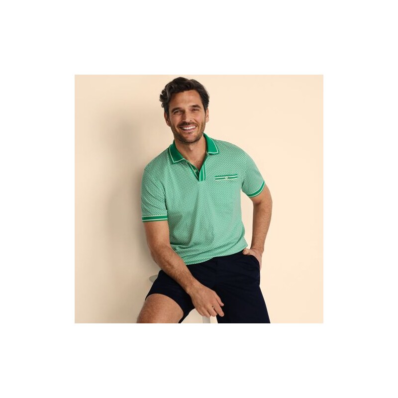 Tipped Supima Polo Shirt With Pocket, Men, size: M, regular,