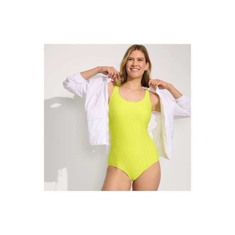 Tugless Textured Swimsuit, Women, size: 10, regular, Green,