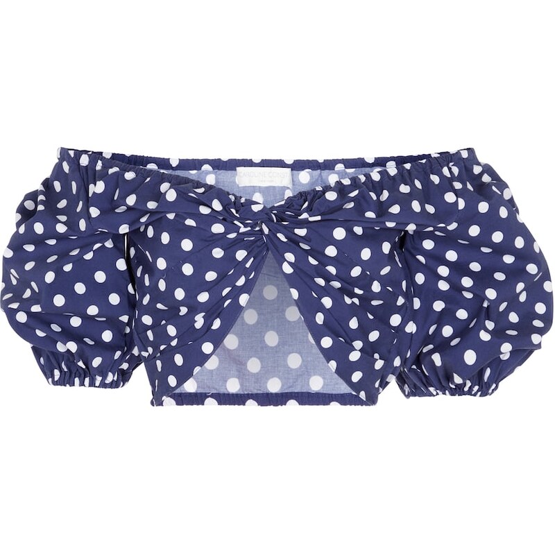 Caroline Constas Rhys polka-dot crop top