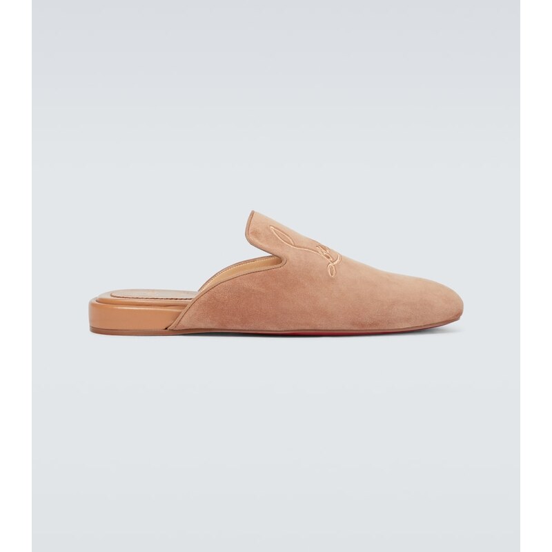 Christian Louboutin Navy Coolito Flat mules