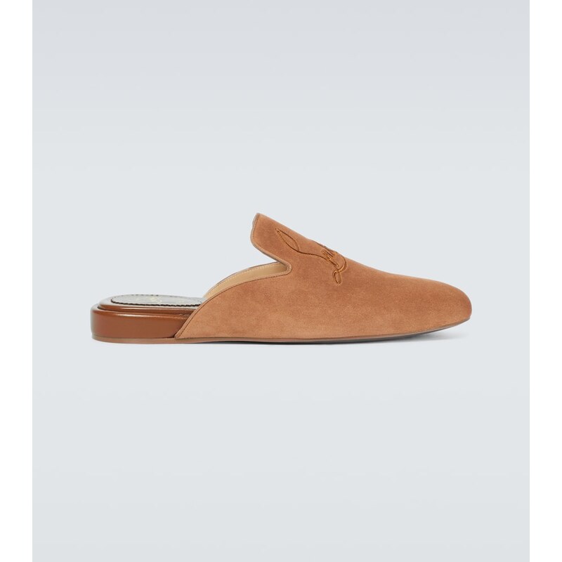 Christian Louboutin Navy Coolito Flat mules