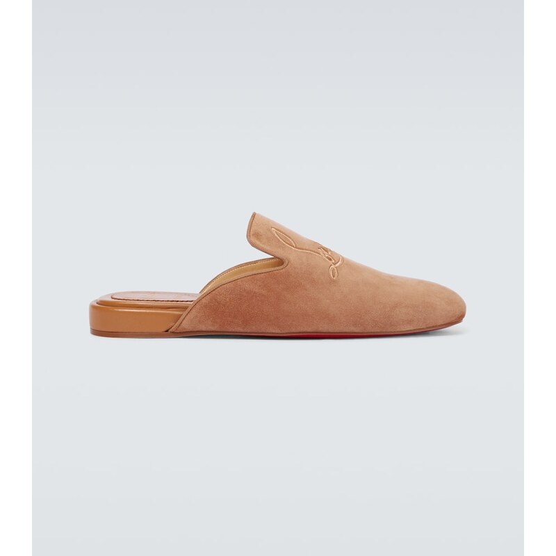 Christian Louboutin Navy Coolito Flat mules
