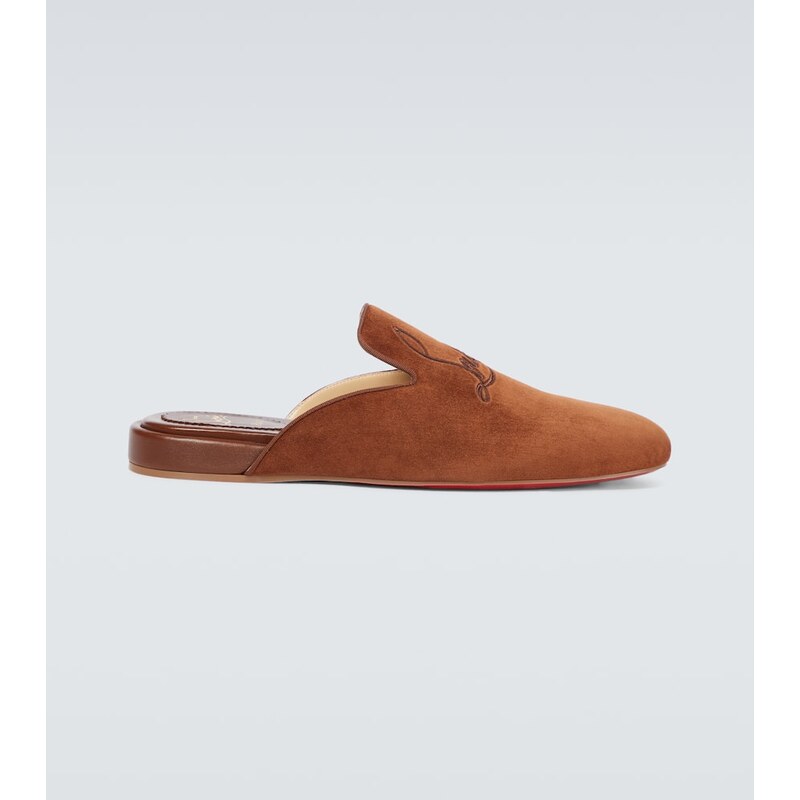 Christian Louboutin Navy Coolito Flat mules