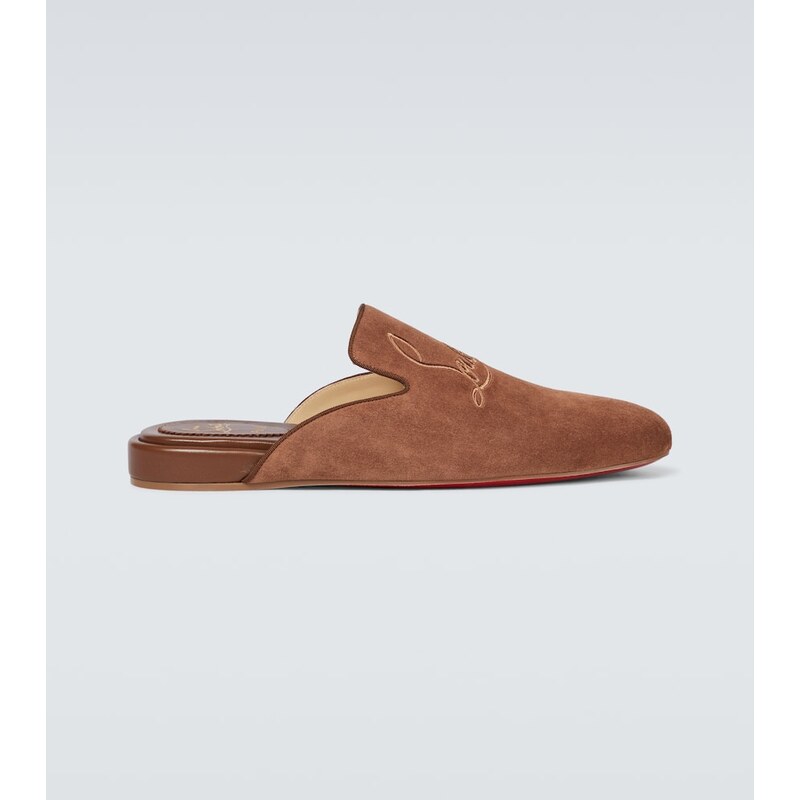 Christian Louboutin Navy Coolito Flat mules