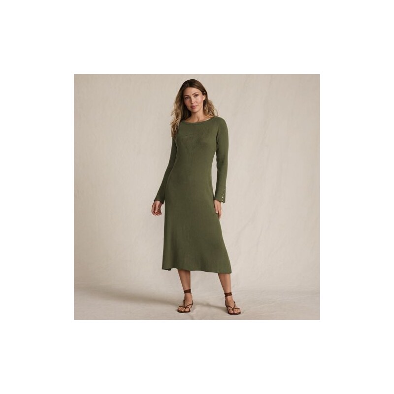 Silk Touch Knitted Dress, Women, size: XS, regular, Green,