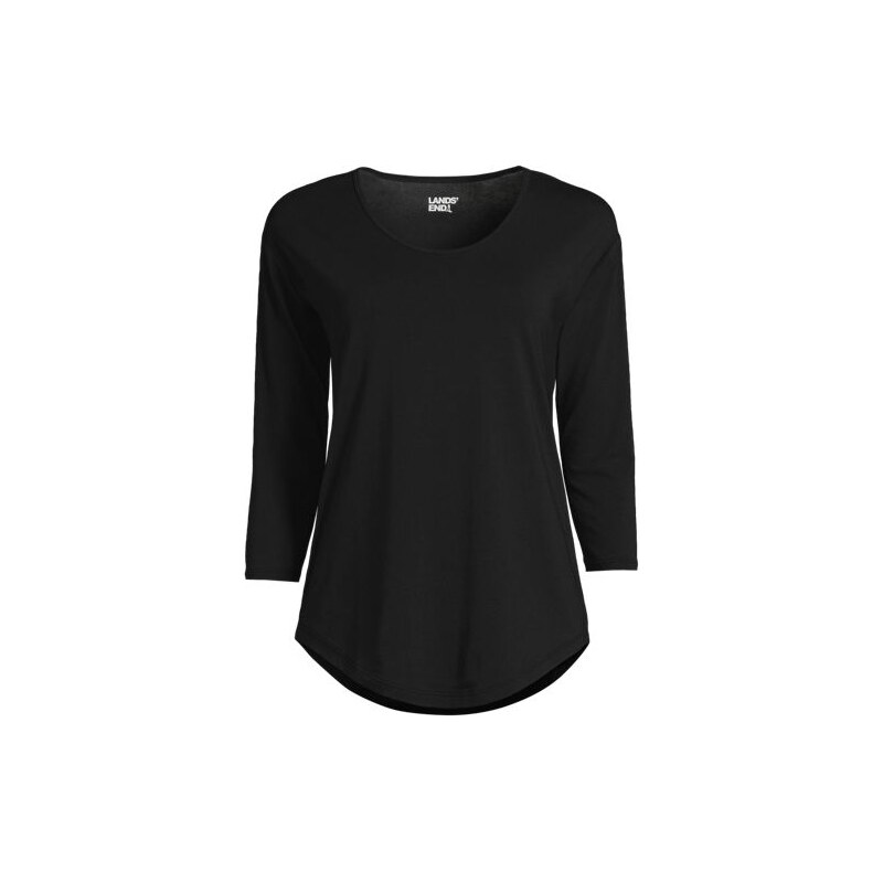 Three-Quarter Sleeve Lightweight Tunic Top, Women, size: M,