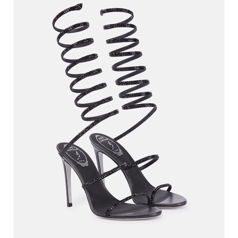 Rene Caovilla Cleo embellished leather sandals