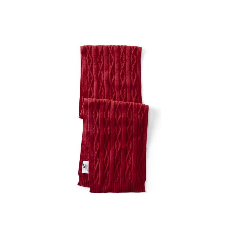 Lands End x Lulu Guinness Lip Cable Knit Scarf, Women, size: one size, 115237227