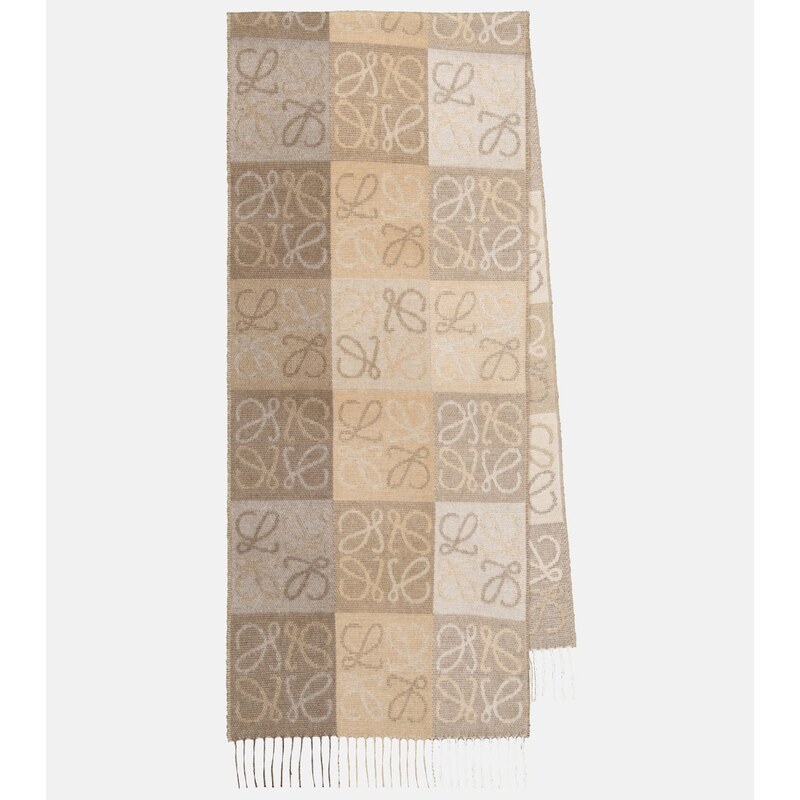 Loewe Anagram wool and cashmere scarf