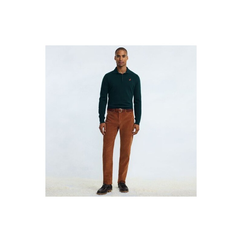 Classic Fit Corduroy Trousers with Comfortable Waistband, Men,