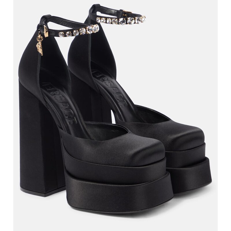 Versace Medusa Aevitas satin platform pumps