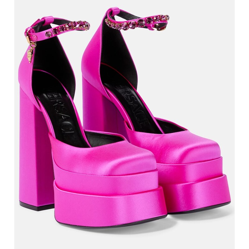 Versace Medusa Aevitas satin platform pumps