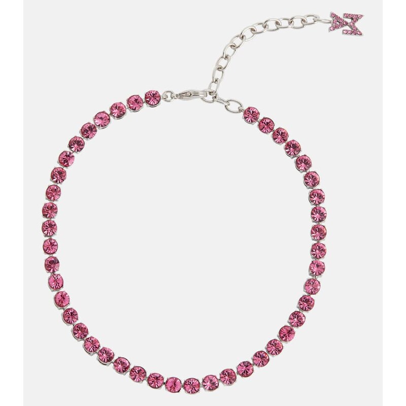 Amina Muaddi Tennis crystal-embellished anklet