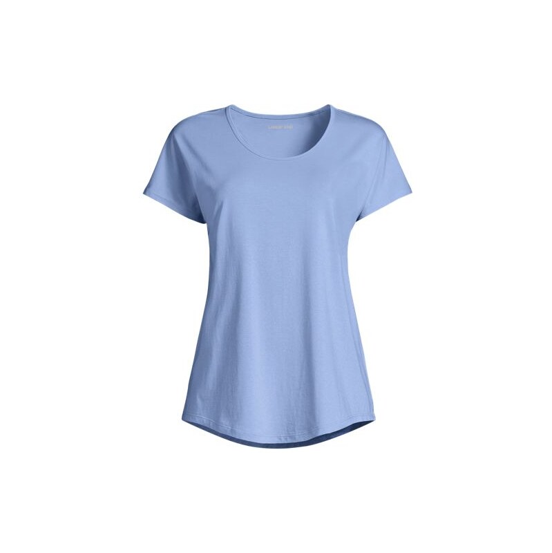 Cotton Modal Stretch Jersey T-shirt, Women, size: 20-22, plus, Blue, 115198896