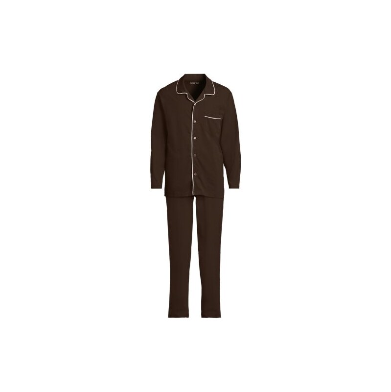 Knit Pyjama Set, Men, size: XXL, regular, Brown, Spandex/Cotton